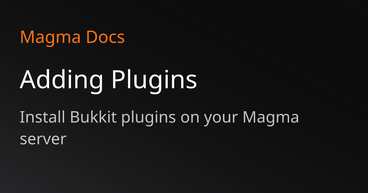 Adding Plugins